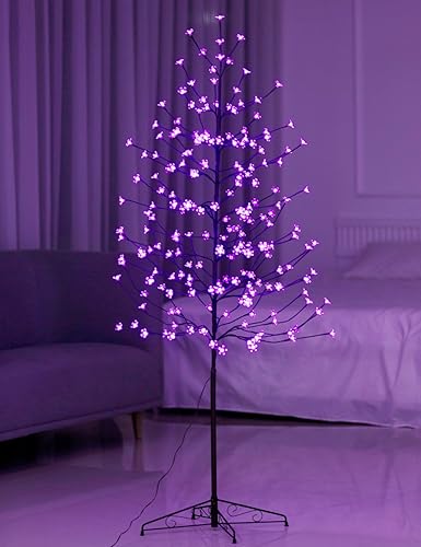 Miniatura 16 de Sakura - Luces de árbol bonsái de 6.5 pies, funciona con enchufe, 208 luces LED artificiales para dormitorio, decoración del hogar, habitación