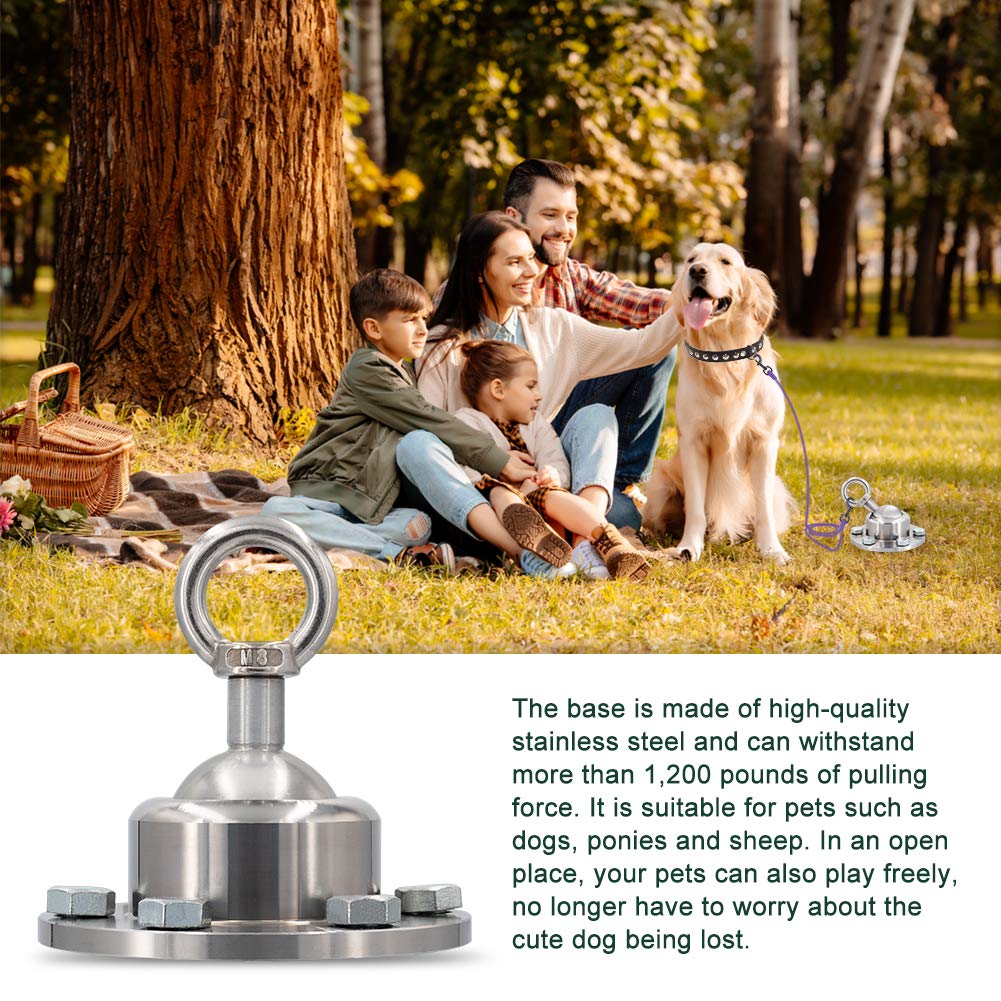 Ancoraggio Per Cani Girevole 360° | Con Bulloni E Corda | Per Esterno - Foto 2
