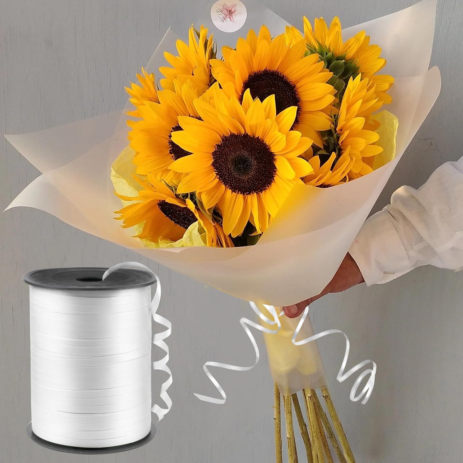 500 Yards White Curling Ribbon Metallic Balloon Roll for Party Festival Art Craft Decor,Florists, Weddings, Crafts and Gift wrap (White) - Image 5