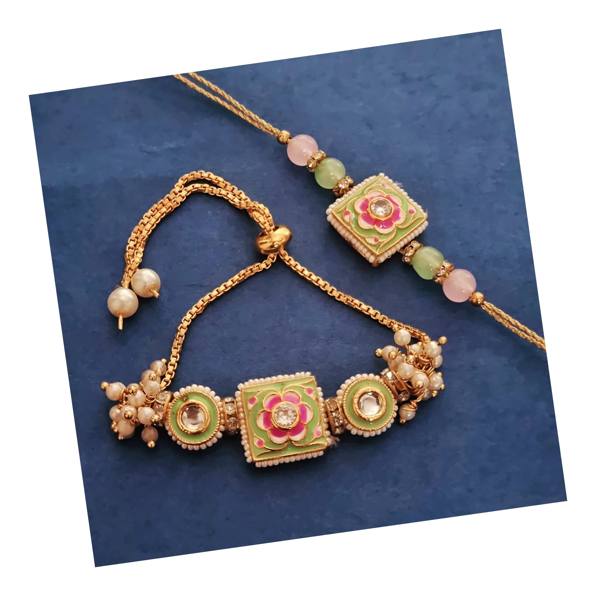 DECORATIVE BUCKETS Unisex Adult |Rakhi For Brother And Bhabhi| Rakhi For Bhaiya Bhabhi |Lumba Rakhi | Rakhi For Brother And Bhabhi Combo |Bhaiya Bhabhi Rakhi Set| Rakhi Combopotli Bag (B07TWC6RLF) Amazon Price History, Amazon Price Tracker