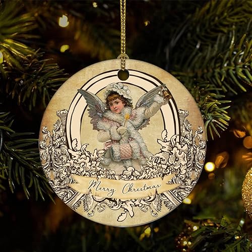 Cheyan Retro Christmas Theme Christmas Ornament Christmas Tree Ornament for Christmas Home Decor Childs Porcelain Ornament Xmas Hanging Ornament