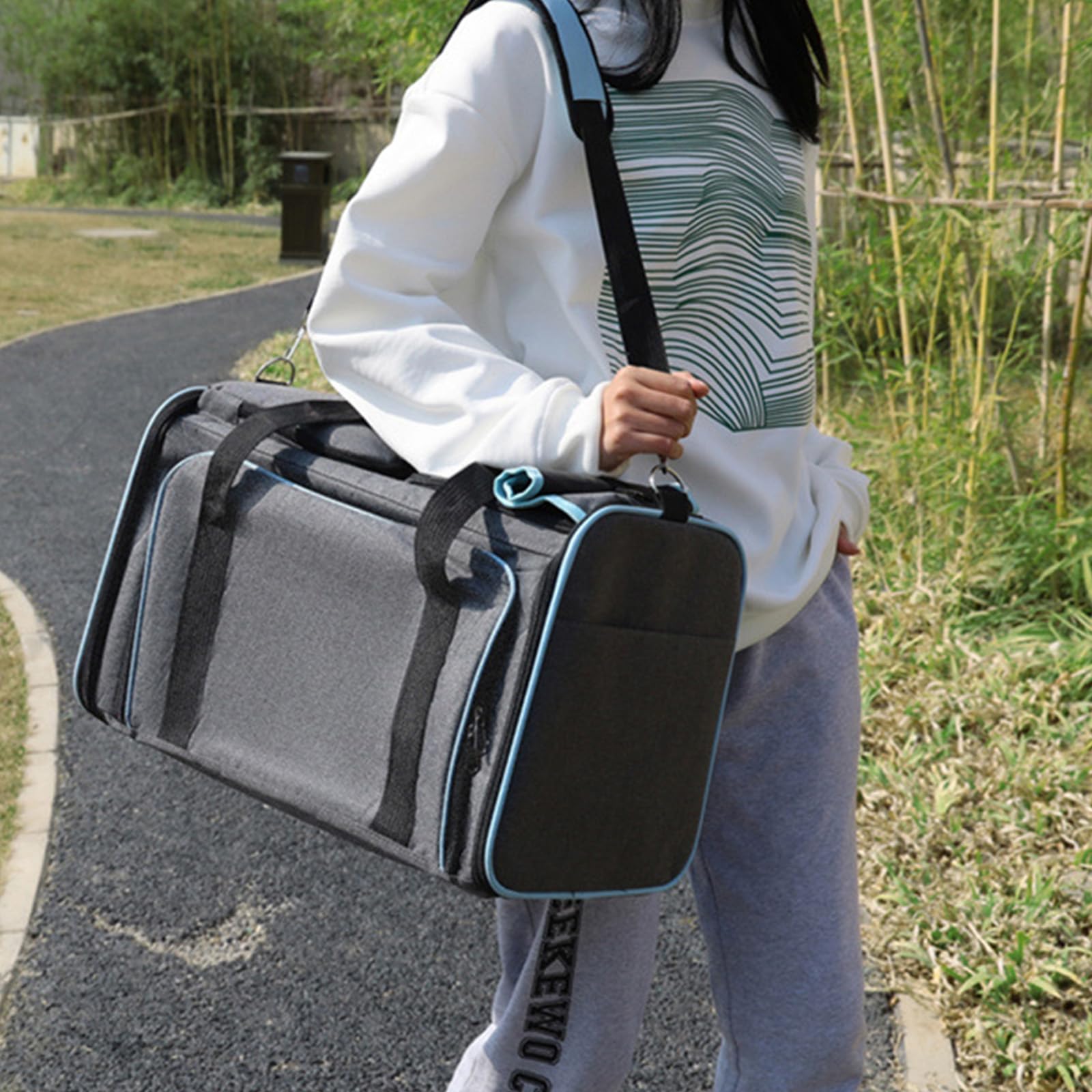 Boîte de transport pliable pour chat - Sac de transport - Avion, voiture, voyage - Respirant - Pour chat et petits chiens