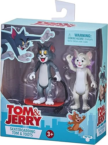 Miniatura 6 de Tom & Jerry Figura 2-Packs Skateboarding Tom & Toots, Multicolor (14464)
