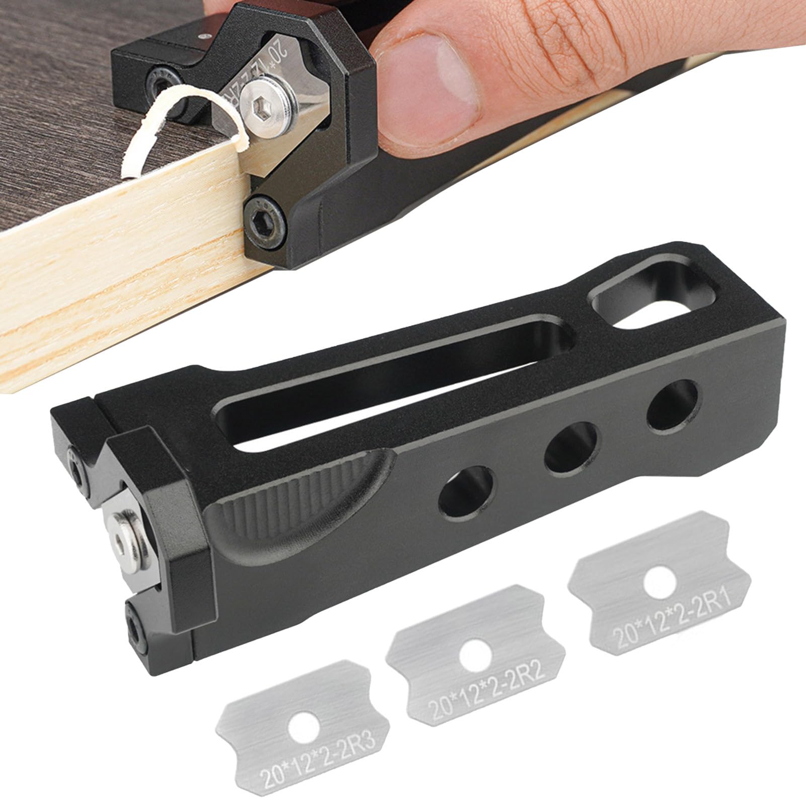 Piallatrice manuale per legno, tagliaerba per una finitura dritta | Perfetto per falegnameria, taglio, piallatura del legno