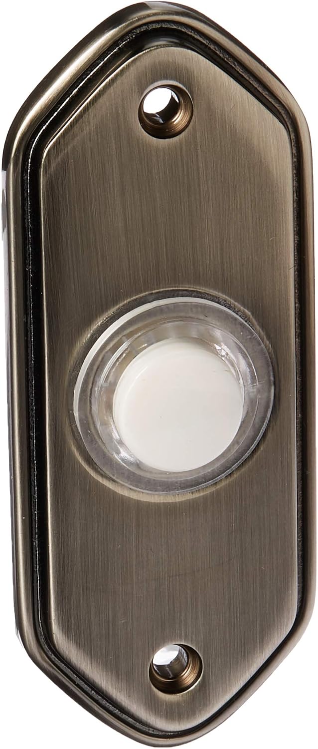Honeywell Home RPW213A1006/A Door Chime, Wired, Push, Lit, Brushed Nickel