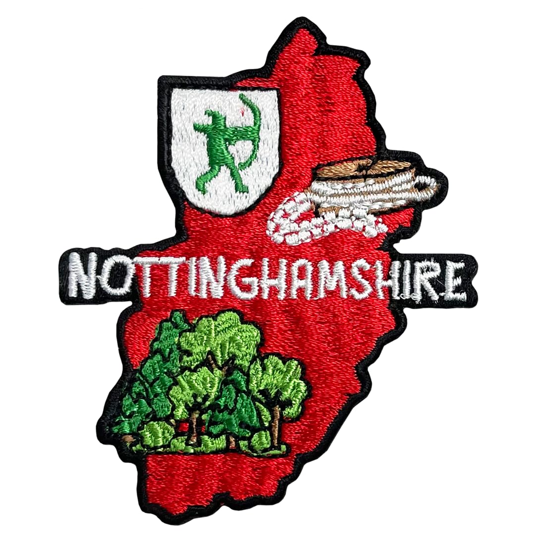 Pawprint Family Red | Nottinghamshire County Sew On Patch
