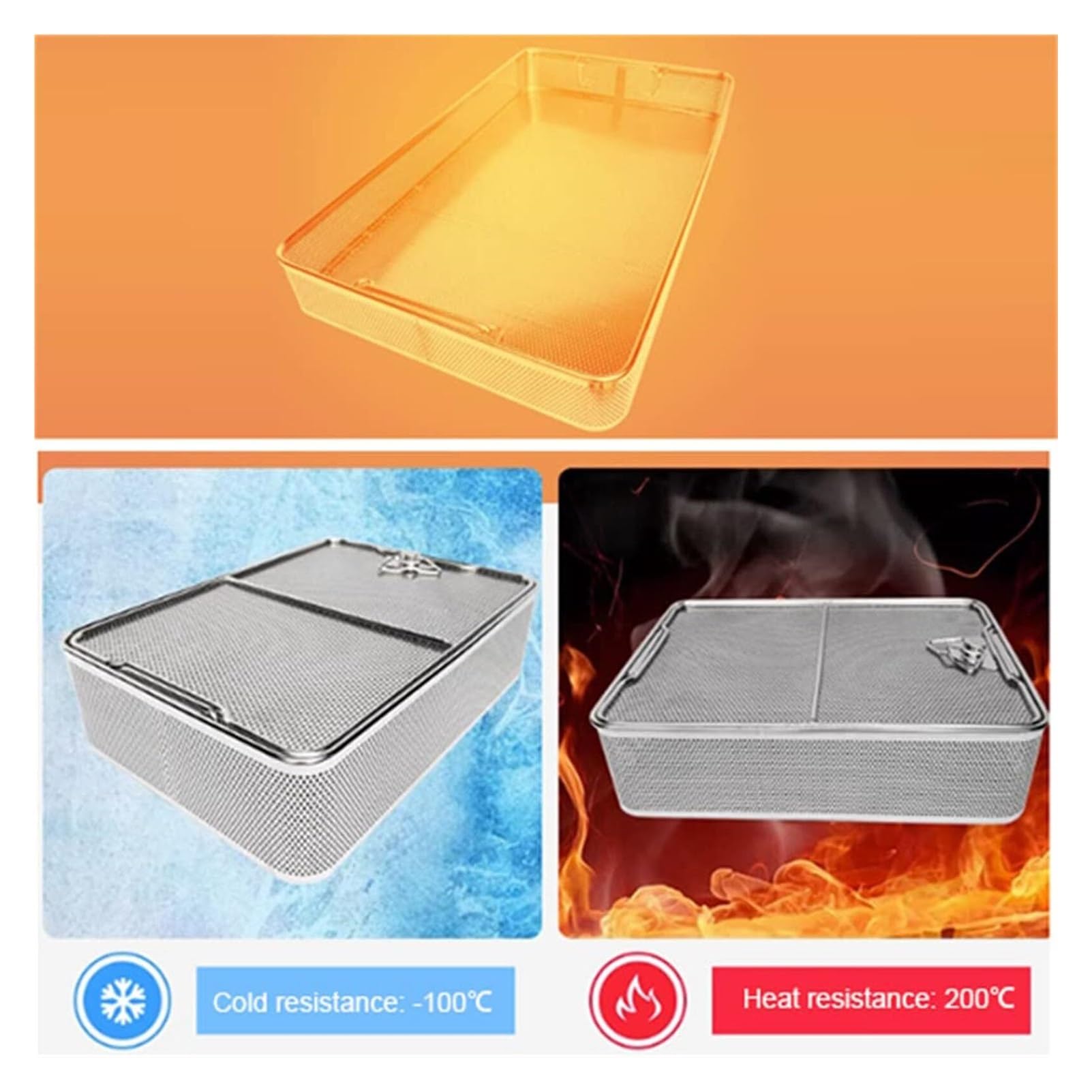 Vassoio per Sterilizzazione in Acciaio Inox 304，Cassetta Igienica per Strumenti Odontoiatrici e Ospedalieri, Design Modulare per Autoclave(25 * 17 * 7cm)
