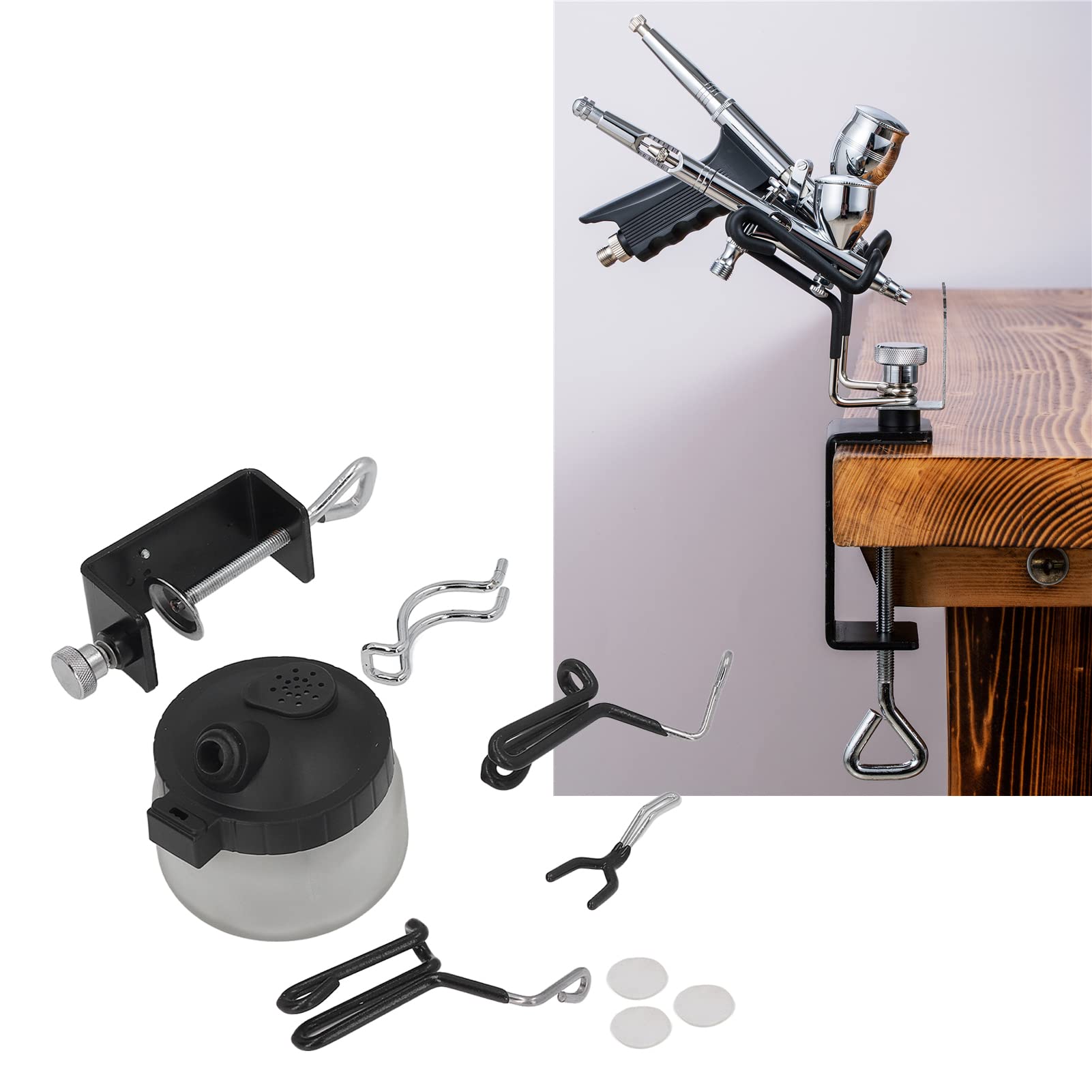 Universal-Airbrush-Halter, Edelstahl-Klemme für Airbrush-Ständer, um 360 Grad Drehbare Klemme für Airbrush-Halter für Künstler