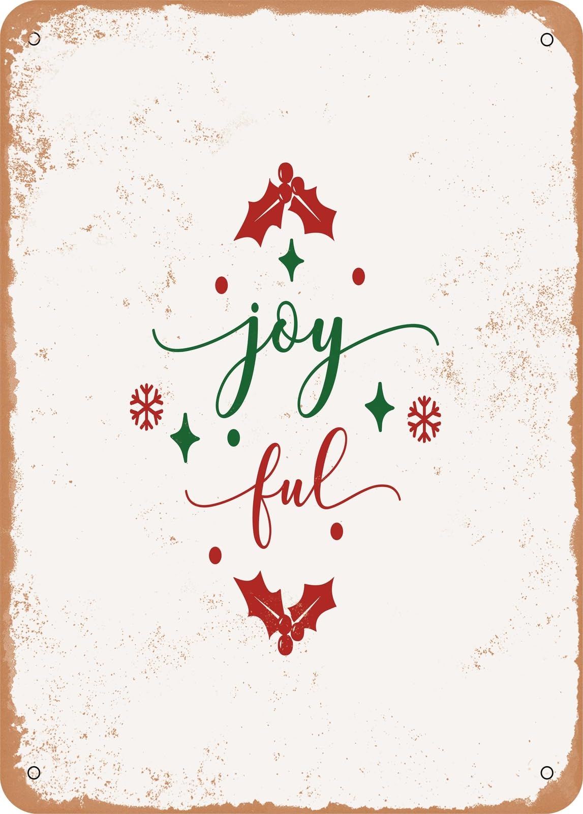 Metal Sign - Joy Ful - 5 - Vintage Look home decor