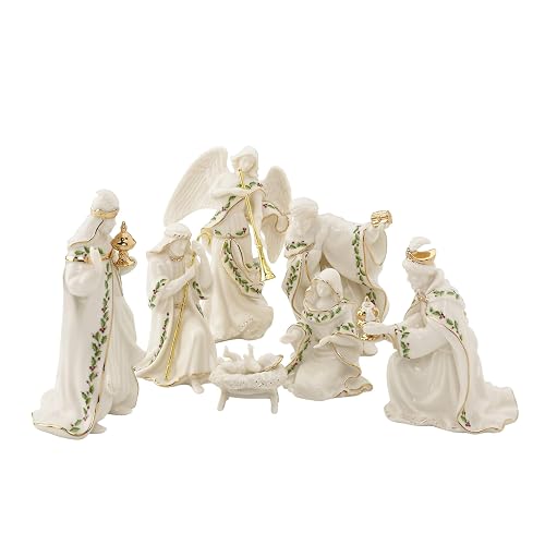 Lenox Figurine, 7-Piece Mini Nativity Set, Made Of Porcelain with