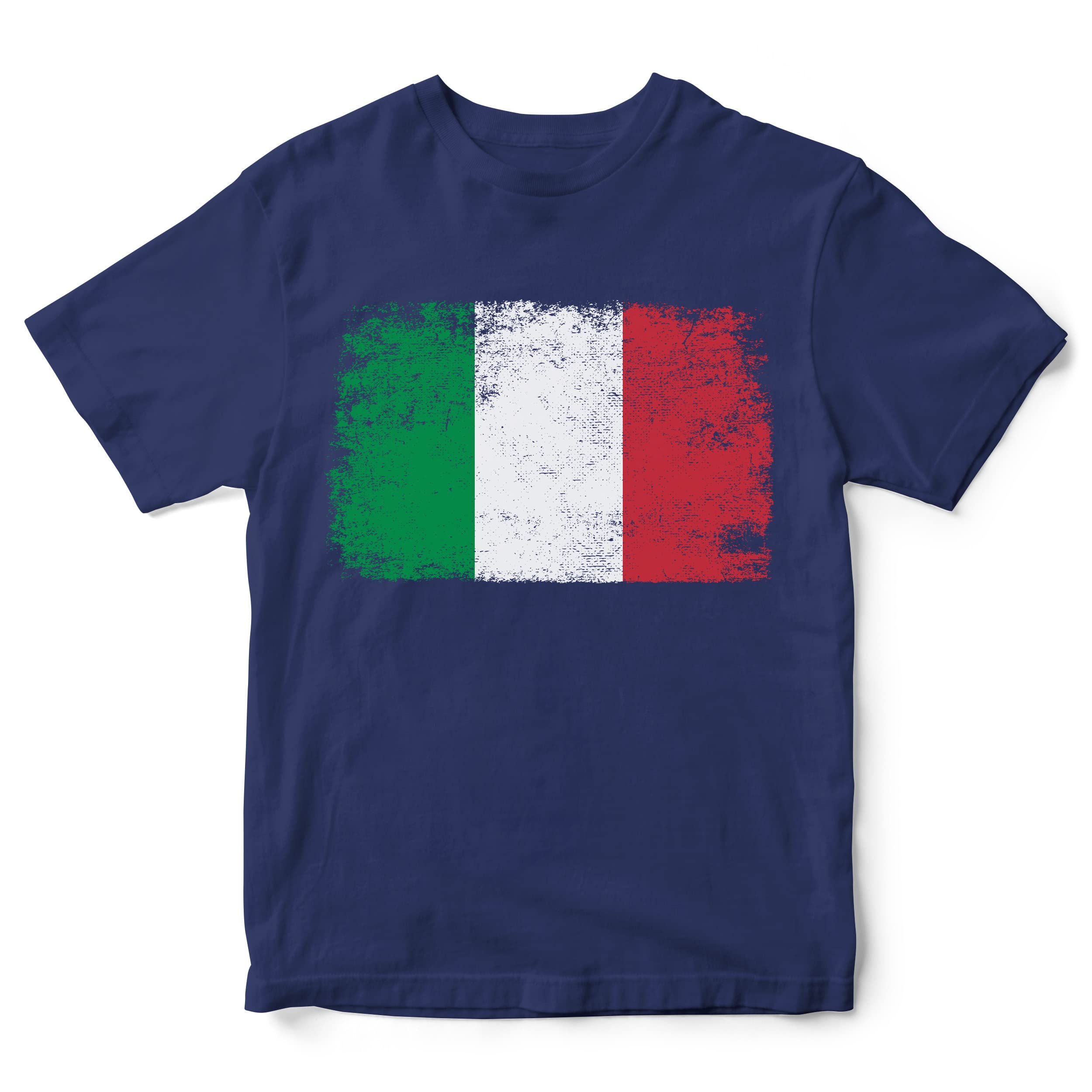 Purple Print House Italy Kids T Shirt Italian Rugby Football Italia Nation Boys and Girls, 9-11 Years, Navy