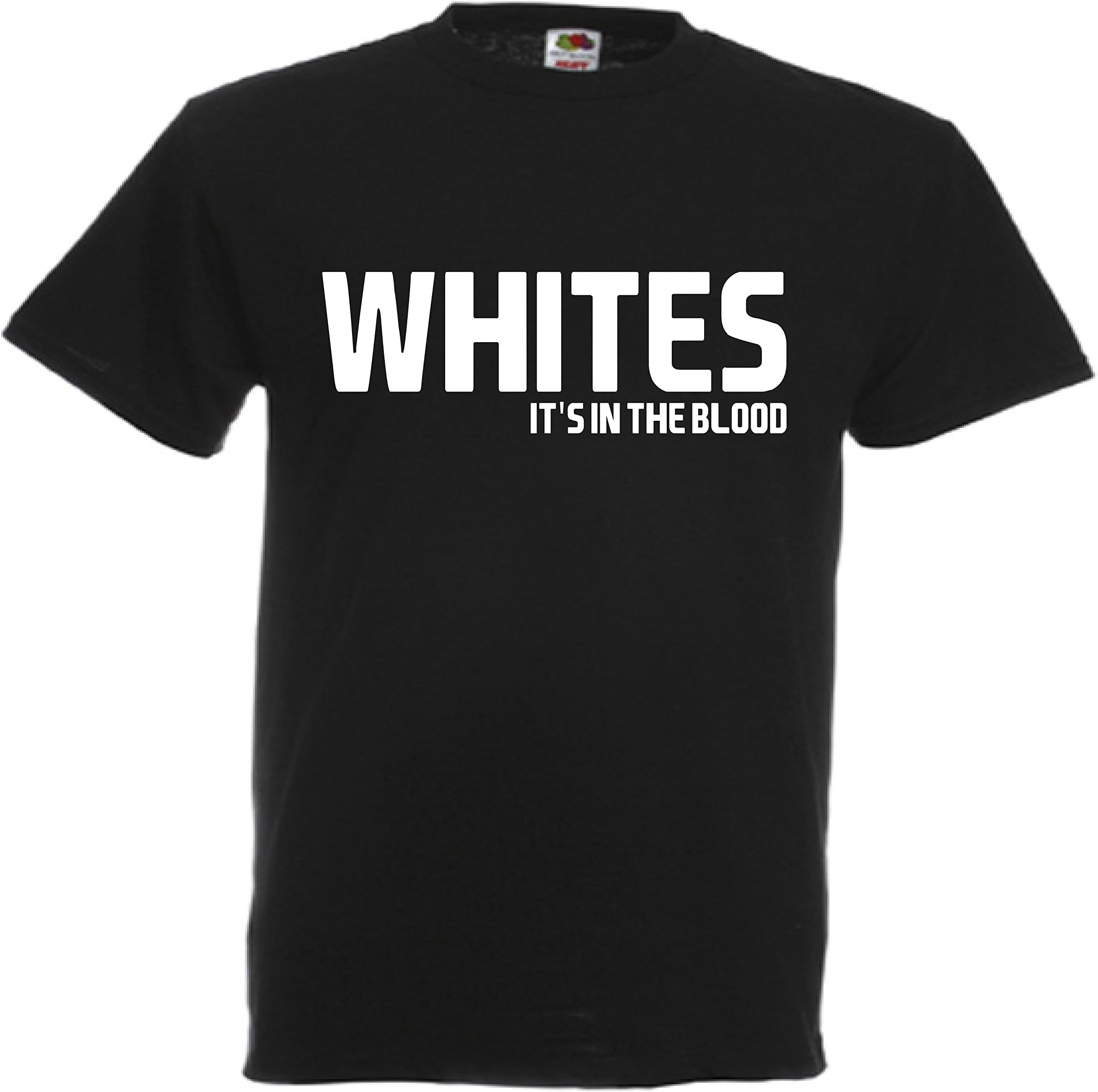 AllAboutThePrintWhites It's in The Blood Football Gift T-Shirt idea FC Present top J18