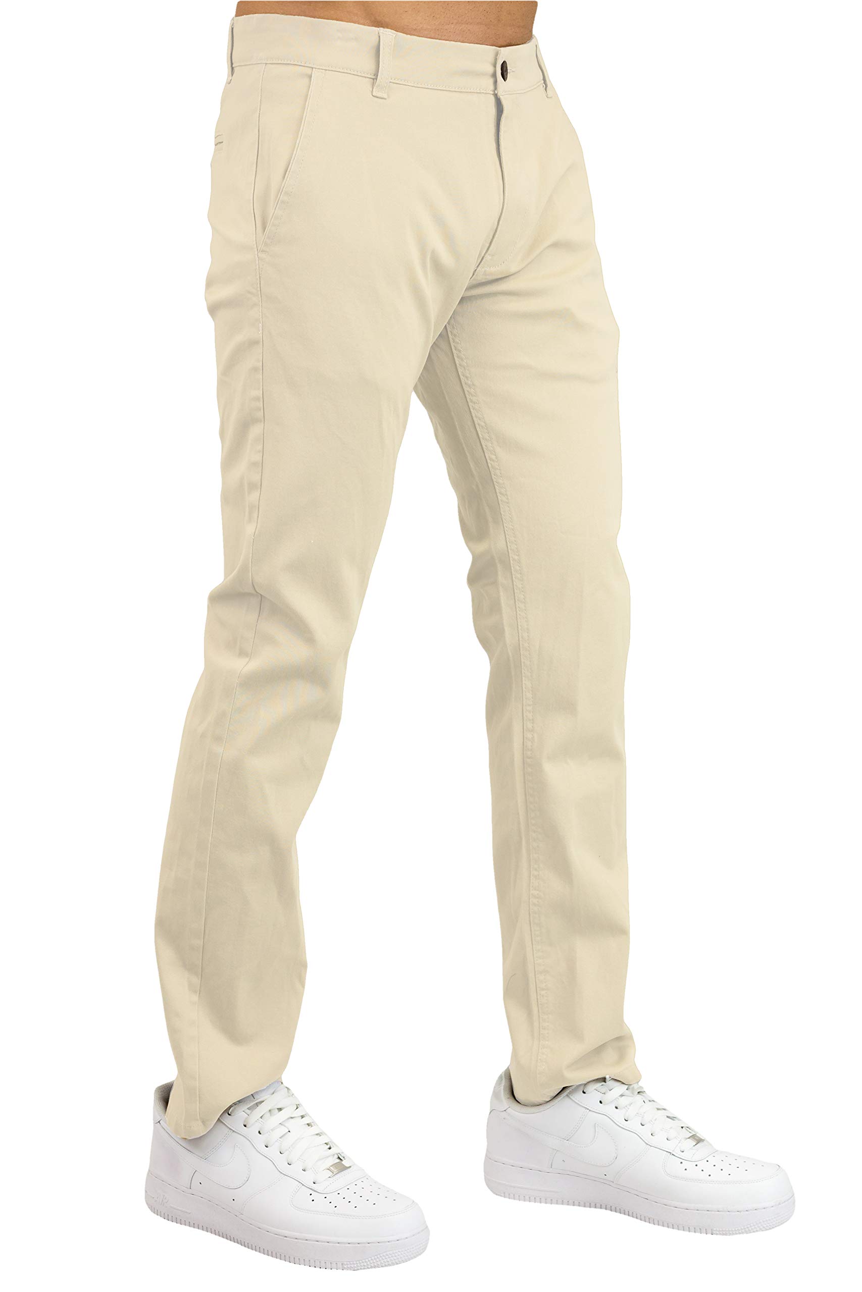 Bleecker And Mercer Mens Basic Slim Fit Stretch Flex Chino