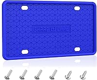 Vista 25 de Paquete de 2 marcos de silicona para matrícula, cubierta delantera y trasera, soporte para placa de matrícula a prueba de óxido, a prueba