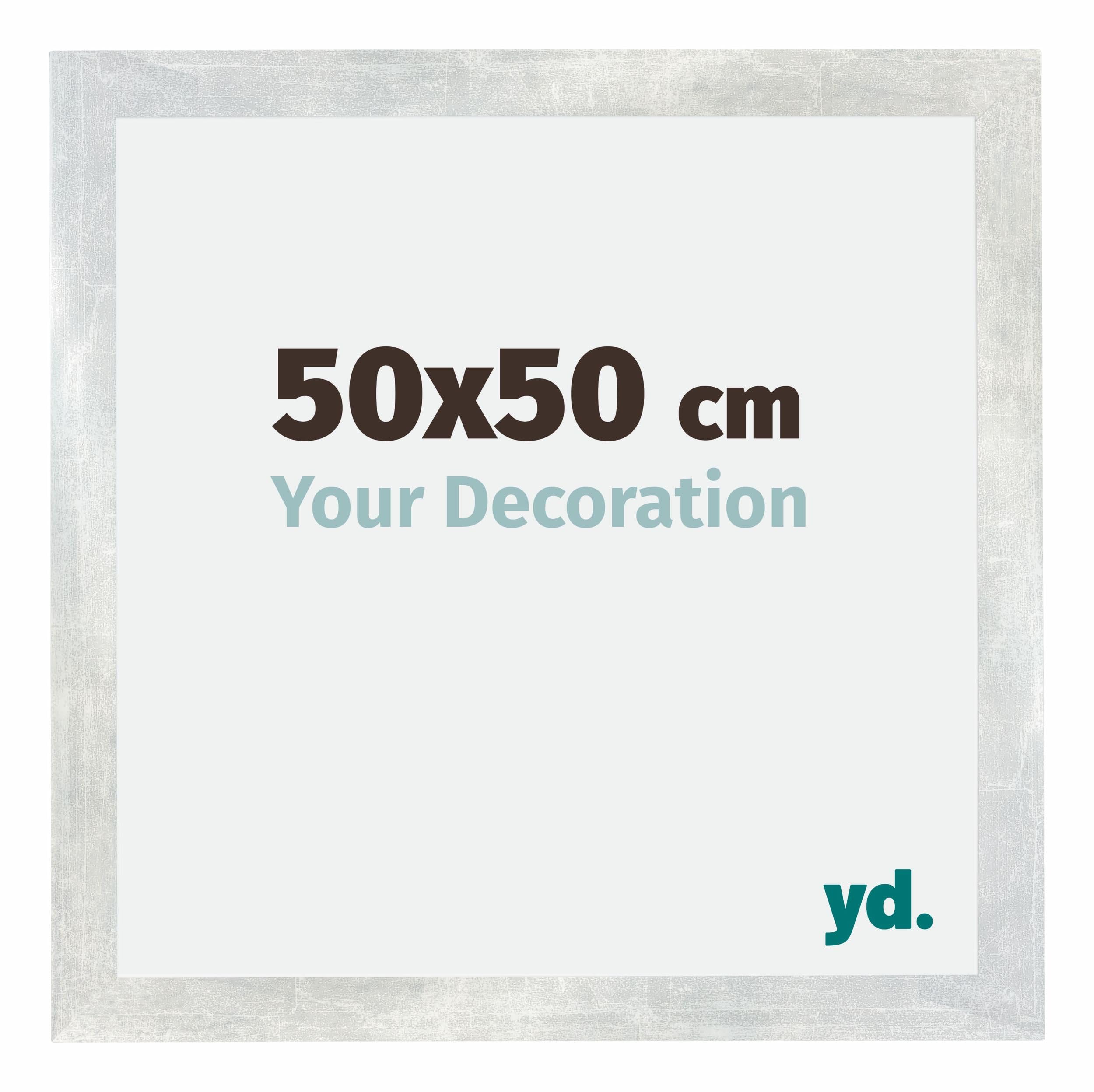 Your Decoration - Puzzle frame 50x50 - Silver Shiny Vintage - Puzzle frame 500-1000 Pieces - MDF Photoframe - Mura
