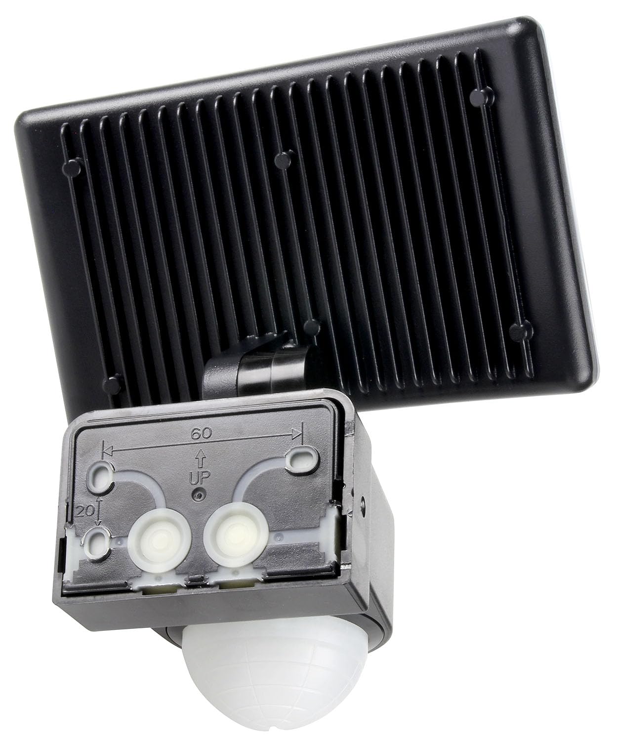‎Faretto da esterno LED “EL HOME” ML-40B7 con sensore di movimento 10 m / 240° PIR, 30W, 2200lm, sensore crepuscolare, IP65, AC 230V - per uso esterno, applique, lampada da giardino, faretto - nero