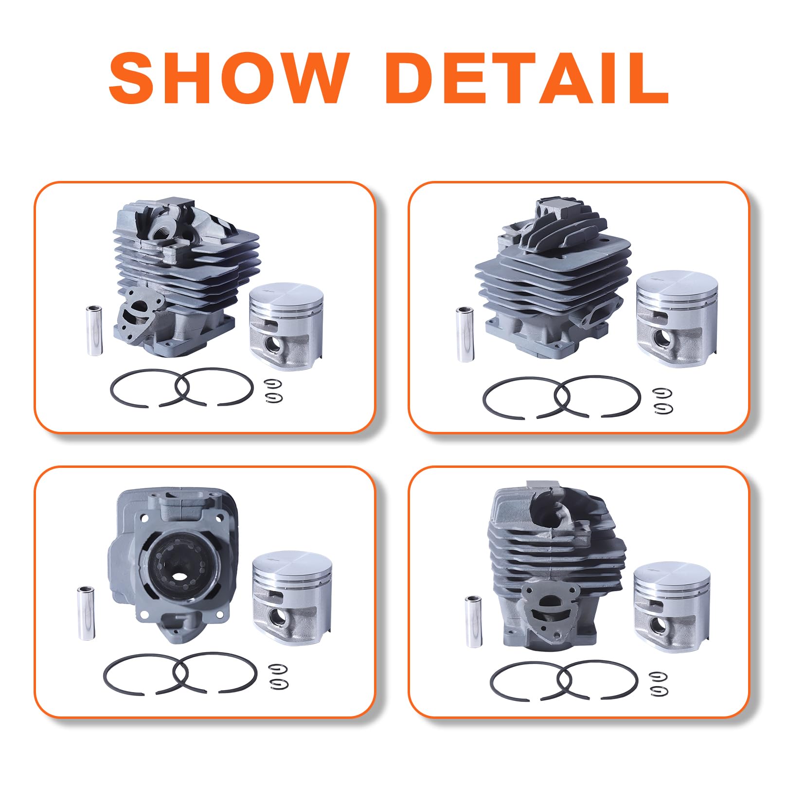 44,7 mm Cilindro Pistone Base Guarnizioni Top End Ricostruzione Kit per Stihl MS261 MS261C MS 261 Parti Motosega # 1141 020 1200 1141 020 1202