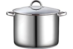 Cook N Home Stainless Steel Stockpot: Amply Spaced for Large-Scale Cooking