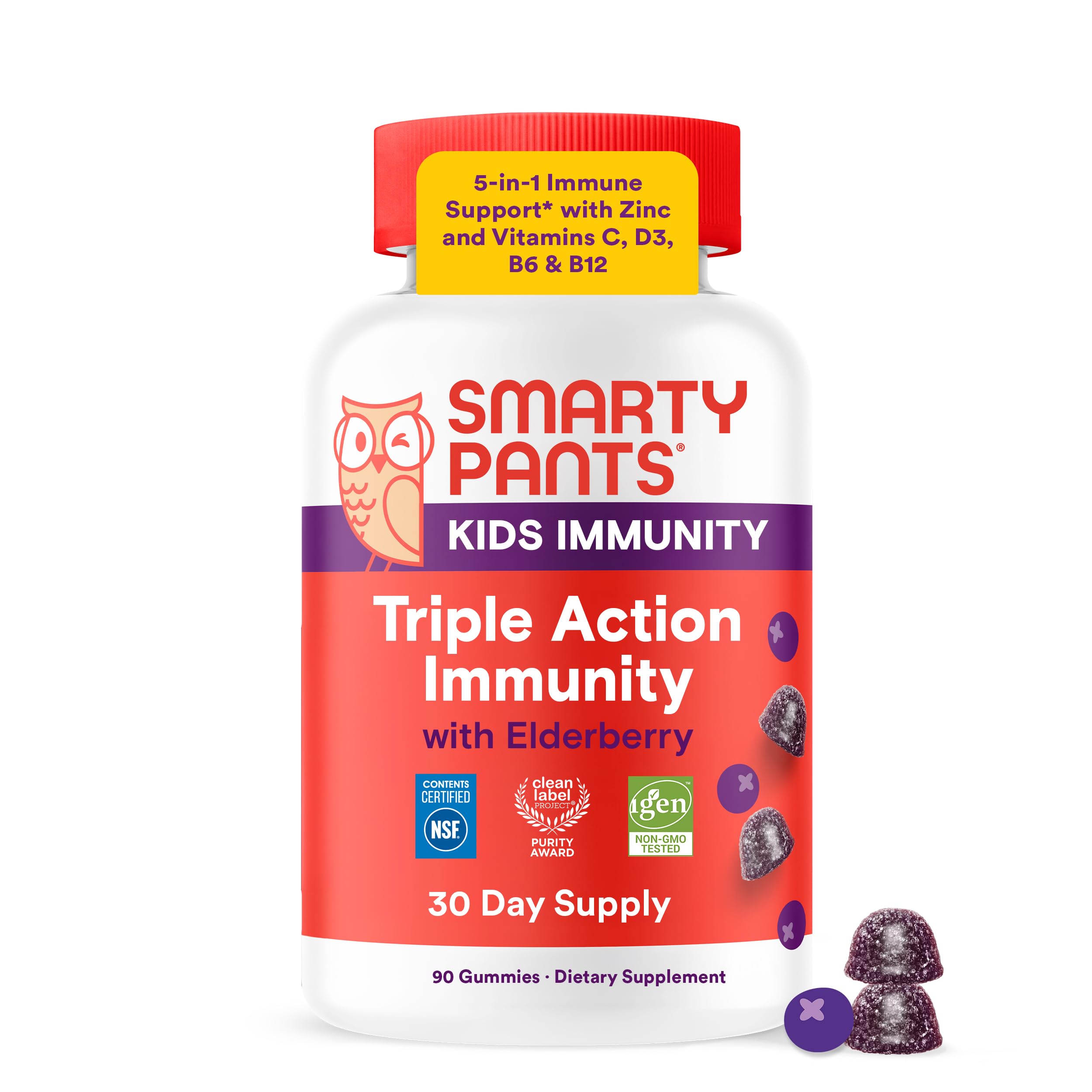 SmartyPants Kids Immunity Elderberry Gummies