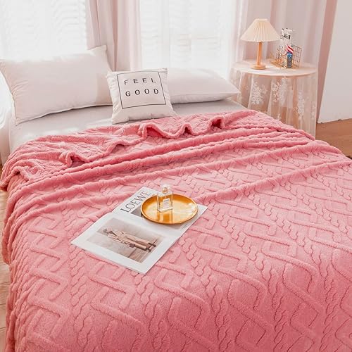 Miniatura 3 de Manta de forro polar sherpa, diseño elegante 3D, súper suave, esponjosa, cálida, acogedora, afelpada, manta para cama, sofá, campamento, viajes y