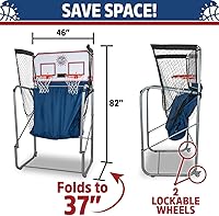 Vista 8 de Pop-A-Shot - Home Dual Shot with NCAA Graphics l Sensor Scoring l 16 Game Modes l 7 Balls l Foldable Storage l for All NCAA Fans