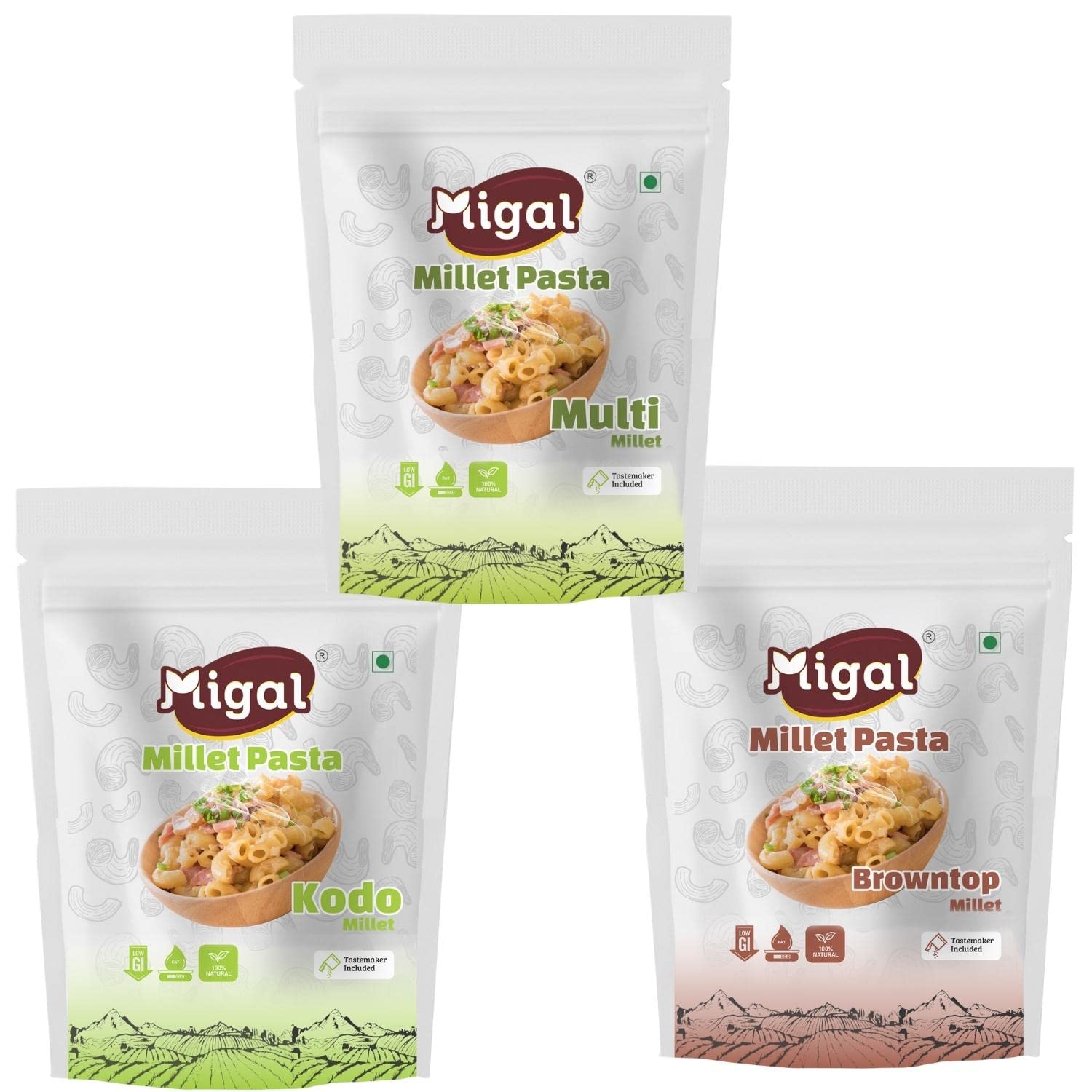 Migal Millet Pasta Combo Pack (Multi + Kodo + Browntop)-image-26
