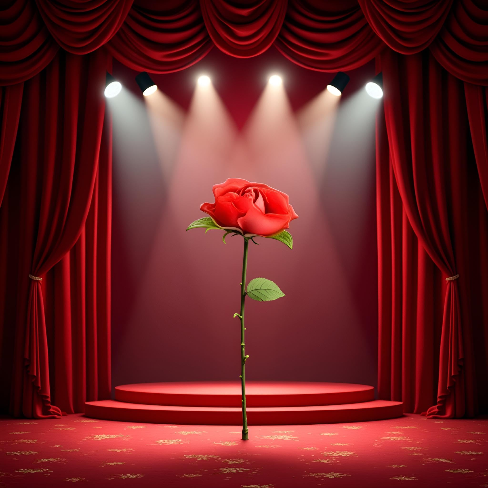 Wpppan 5 Pcs Red Folding Rose/Rose Appearing Magic Tricks Flower Appearing Close Up Stage Street Magic Accessories,Novelty Magic Kits and Gag Kits - Image 3