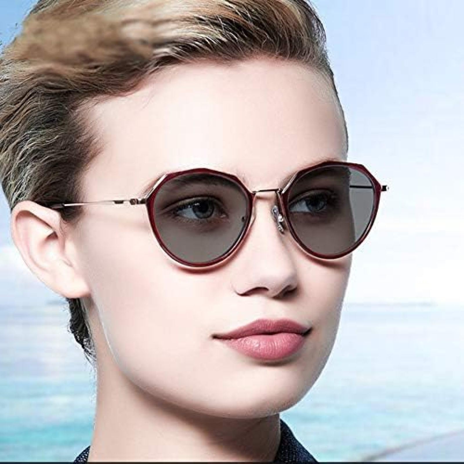 Inteligentne Okulary Do Czytania, Czytniki Zoom, Ultralekkie Gogle Damskie HD, Przebarwienia Fotochromowe, Bliskie I Dalekie, Czerwone / + 2,5,+2,0,Serene16