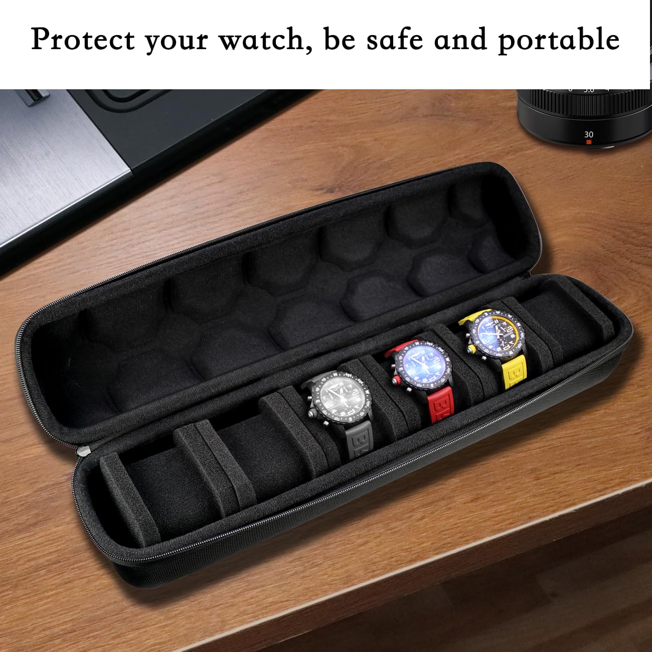 Kai Tian Étui De Voyage Rigide 6 Emplacements Pour Montres - Boîte Portable EVA Avec Oreiller Mousse Compressible