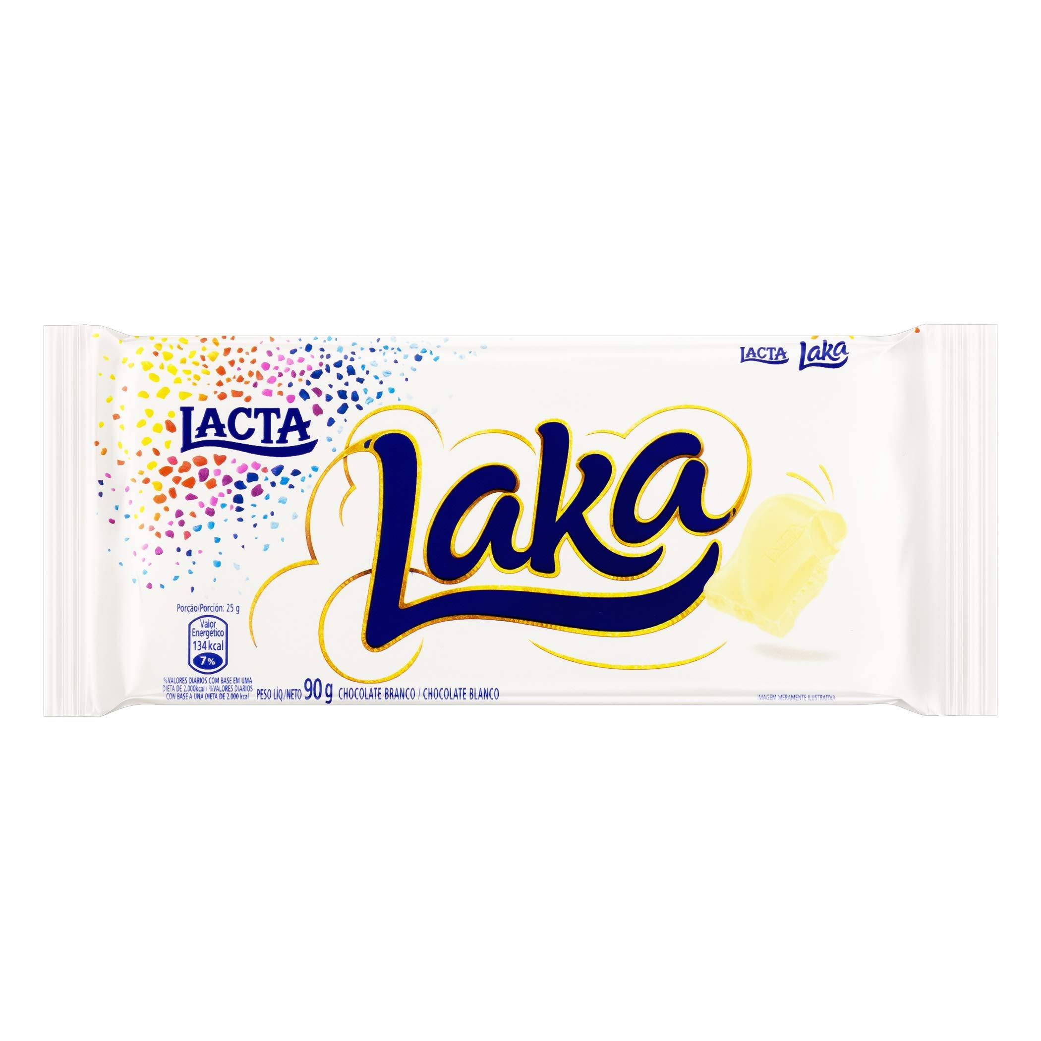 LactaLaka - White Chocolate - 3.17 Oz (PACK OF 4) | Chocolate Branco - 90g