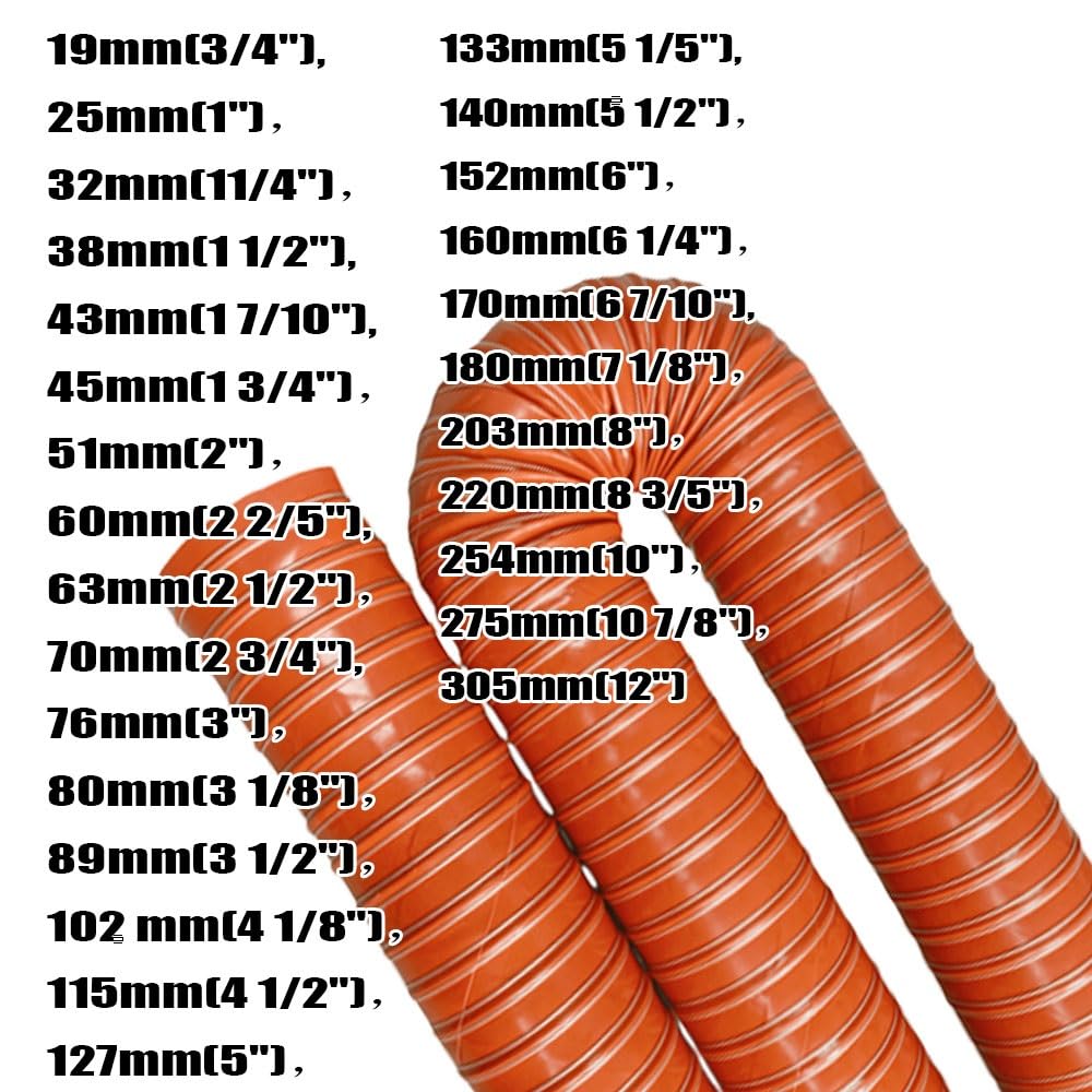 3 Fuß (ca. 91 cm) langer, flexibler Abluftschlauch für Wäschetrockner, 4 Zoll (ca. 10 cm) Abluftkanal, isoliertes Lüftungskanal-Set für beengte Platzverhältnisse, Silikon-Luftschlauch für Va