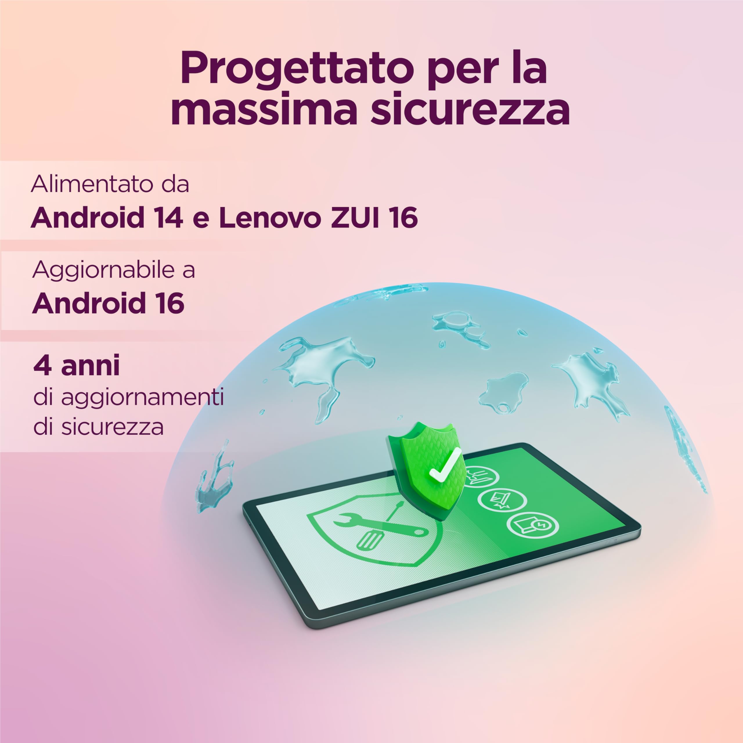 Lenovo Tab M10 5G 10.1" FHD Mediatek Helio G85 4GB RAM 128GB WiFi 6 Android 14 Clear Case Polar Blue