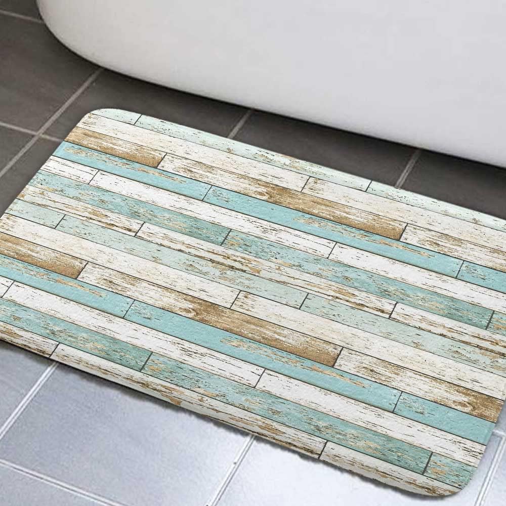 Rustic Bathroom Rugs, Rustic Wooden Bathroom Rugs Farm Style Country Bath Mat
