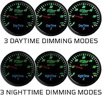 Vista 7 de GlowShift Kit de medidor EGT de temperatura de escape analógico 3 en 1 de 1500 F con aumento digital de 60 PSI y temperatura de 300 °F - Incluye