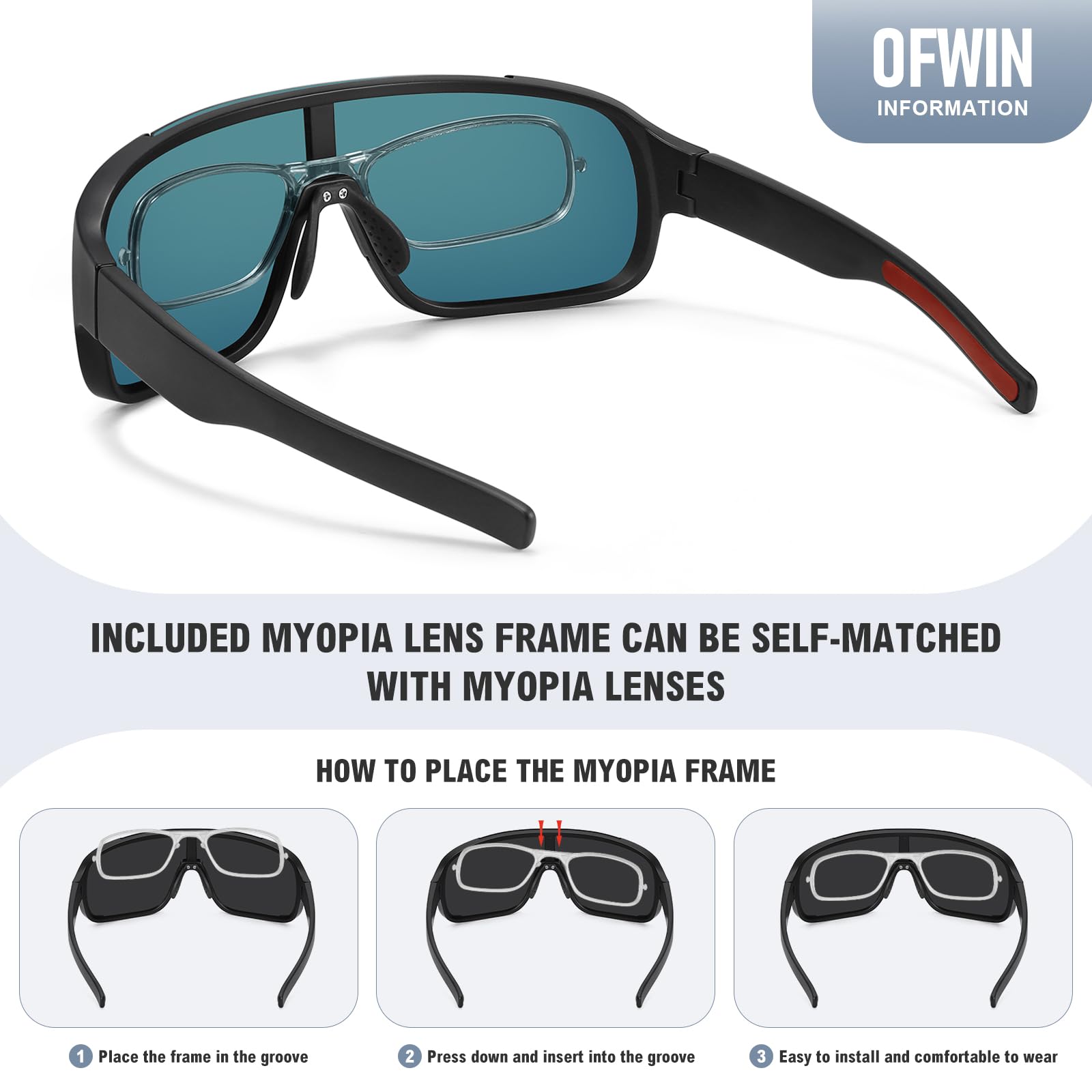 Gafas de sol polarizadas para ciclismo y deportes para hombres y mujeres, protección UV, para pesca, ciclismo, correr, gafas de sol envolventes