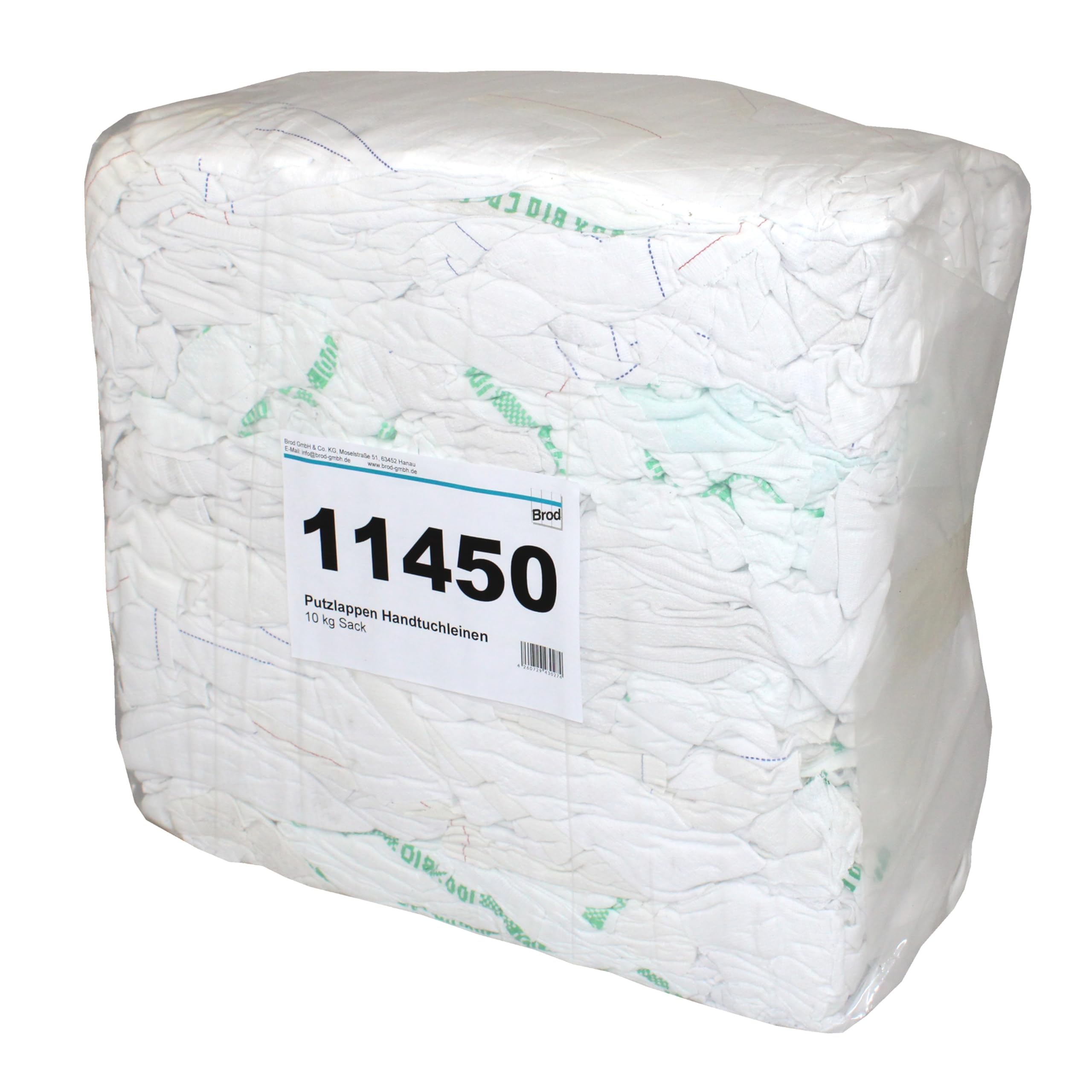 Handtuchleinen Gerstenkorn Putzlappen weiß saugstark Baumwolle 10 kg Sack | Tücher mit Gerstenkornbindung für Werkstatt und Maschinenbau, ideal zum Polieren, Trockenreinigung und viele Putzarbeiten