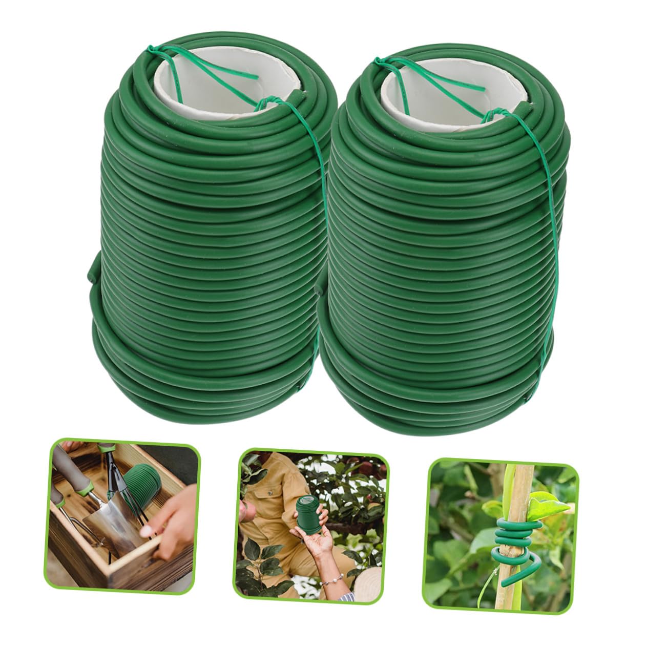Toyvian Liens de Jardin pour Plantes Grimpantes, 2 Rouleaux Verts