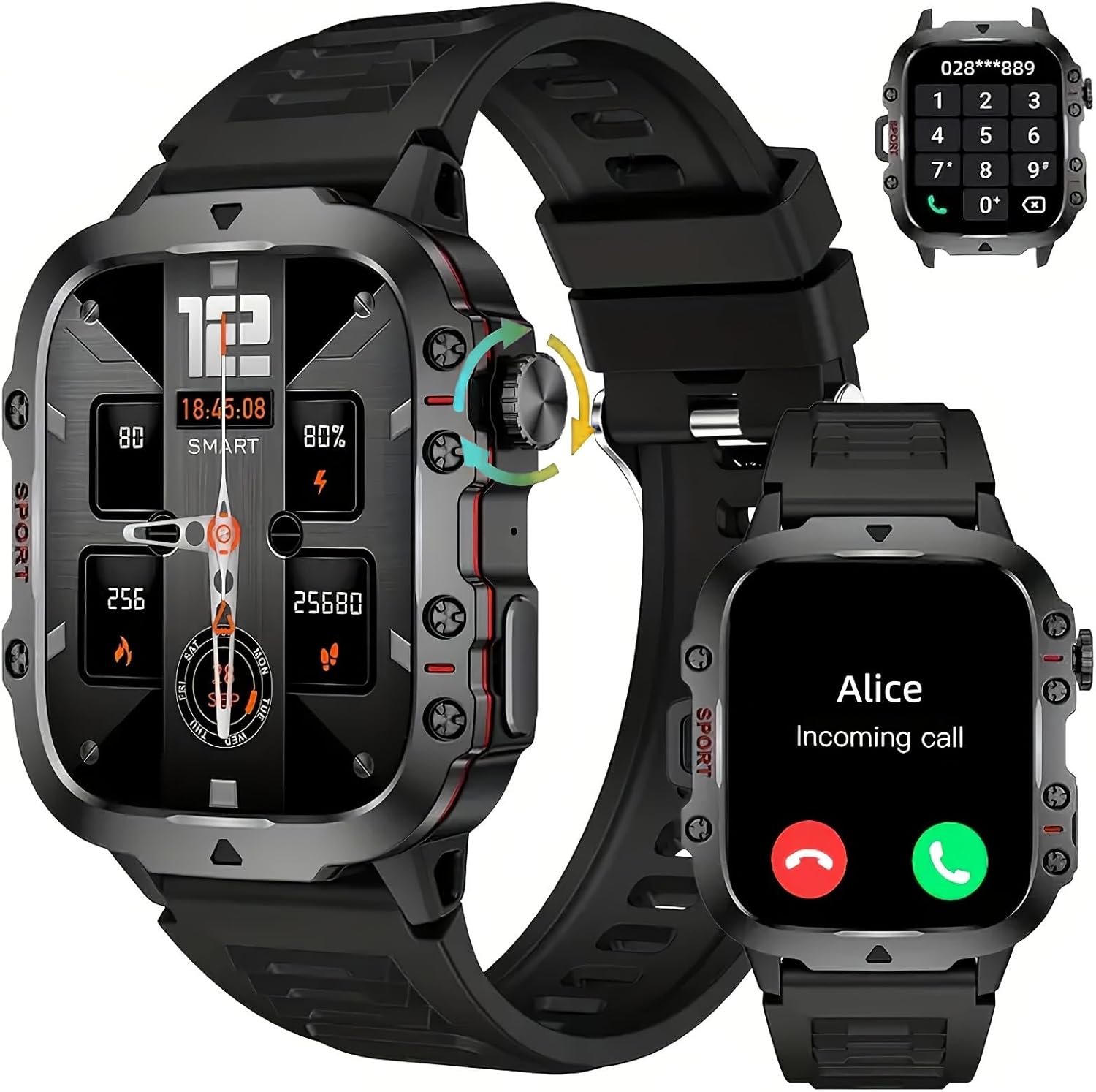 Tocelffe Men’s Smartwatch: IP68 Waterproof, Call/Answer, Fitness Tracker Tocelffe Men’s Smartwatch: IP68 Waterproof, Call/Answer, Fitness Tracker