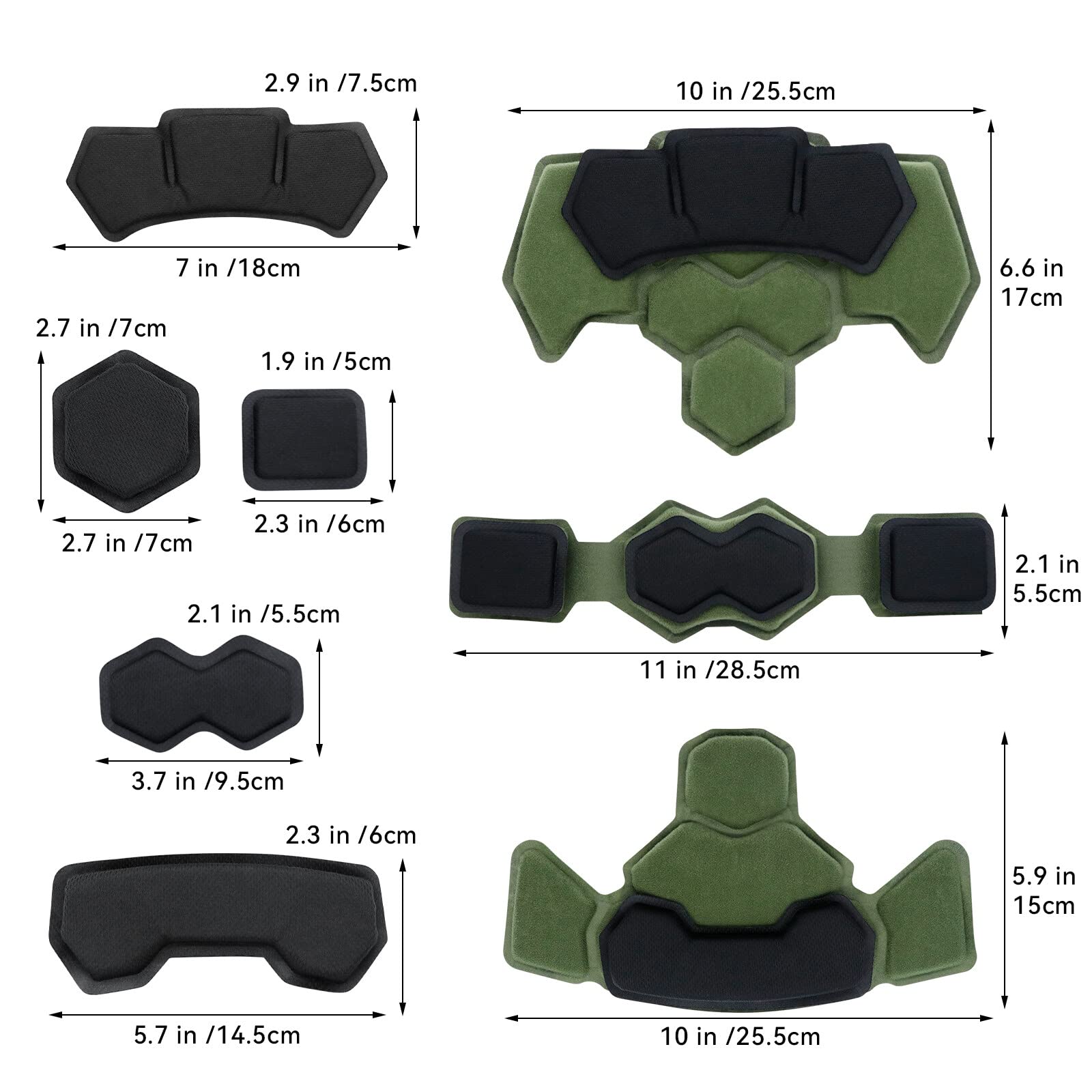 Tactical Helmet Pads, universale sostituzione casco interno memoria schiuma imbottitura protettiva Mat per ACH MICH FMA EXF moto casco