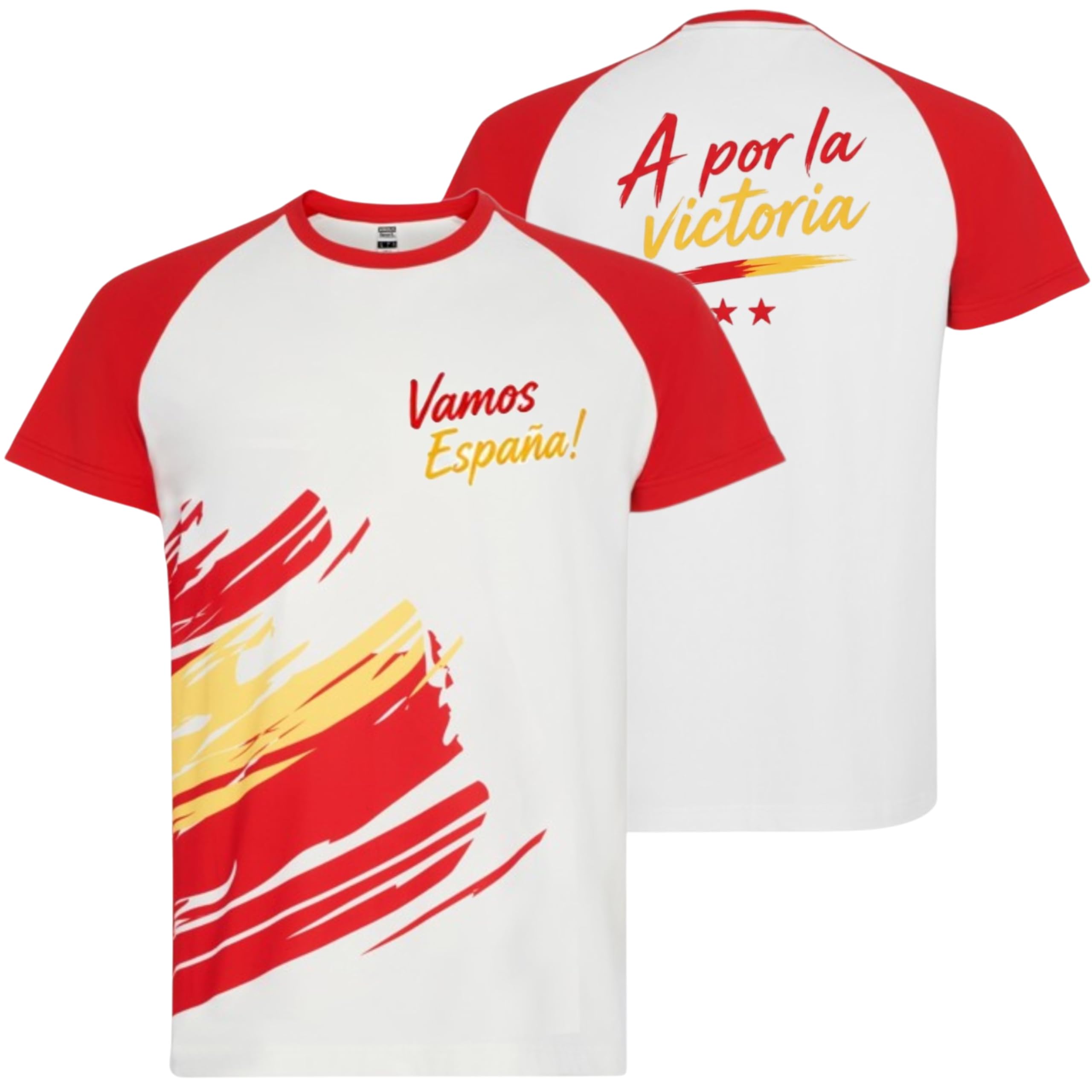 Camiseta Selección Española Mundial 2026-2028 Vamos España A por La Victoria Unisex Adulto Manga Roja - Variación por Talla