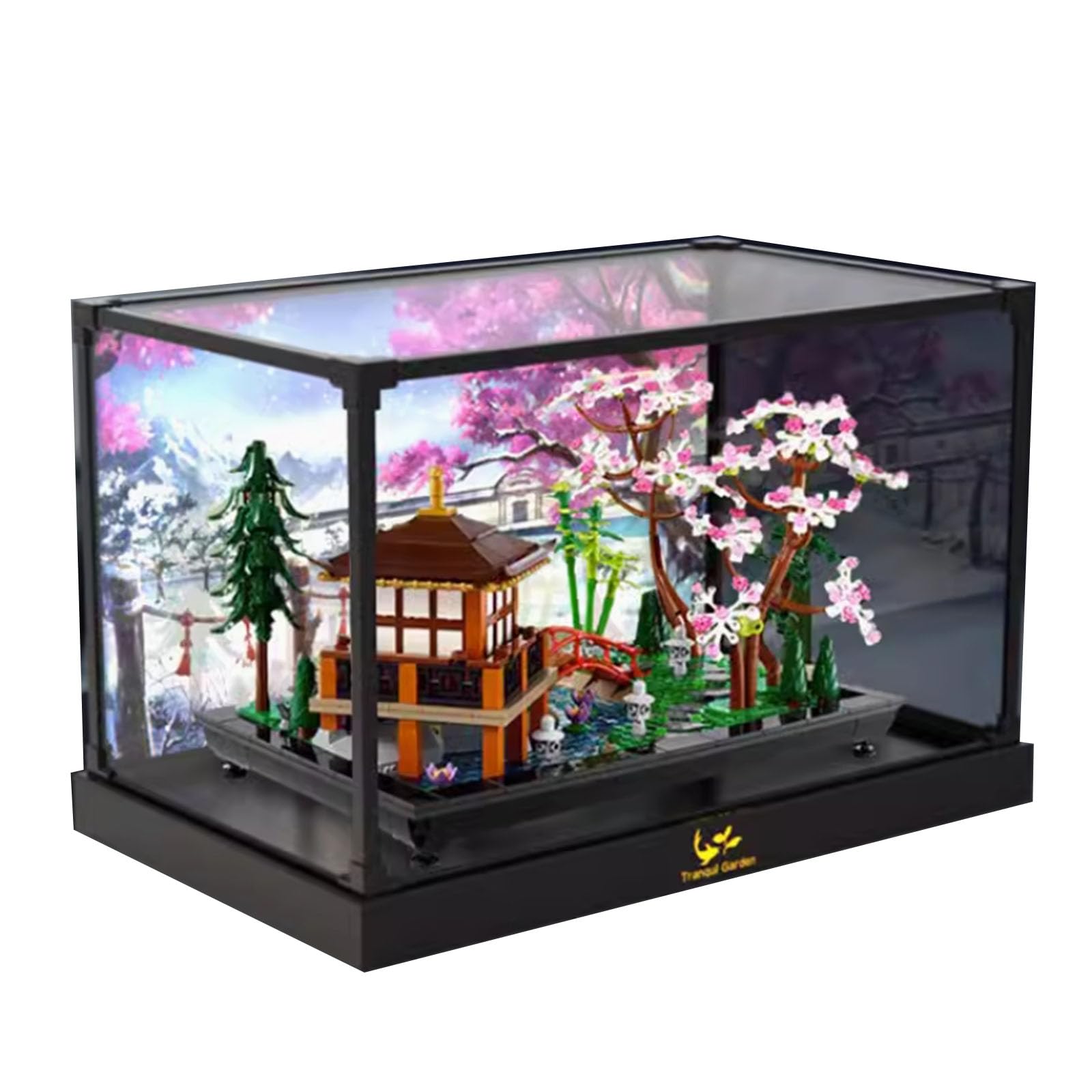 SONNIES Acrylic Display Case for Lego 10315 Zen Garden, Dustproof Box, Storage Box, Transparent Box, Display Box Compatible with Lego 10315(Only Case, No Model)