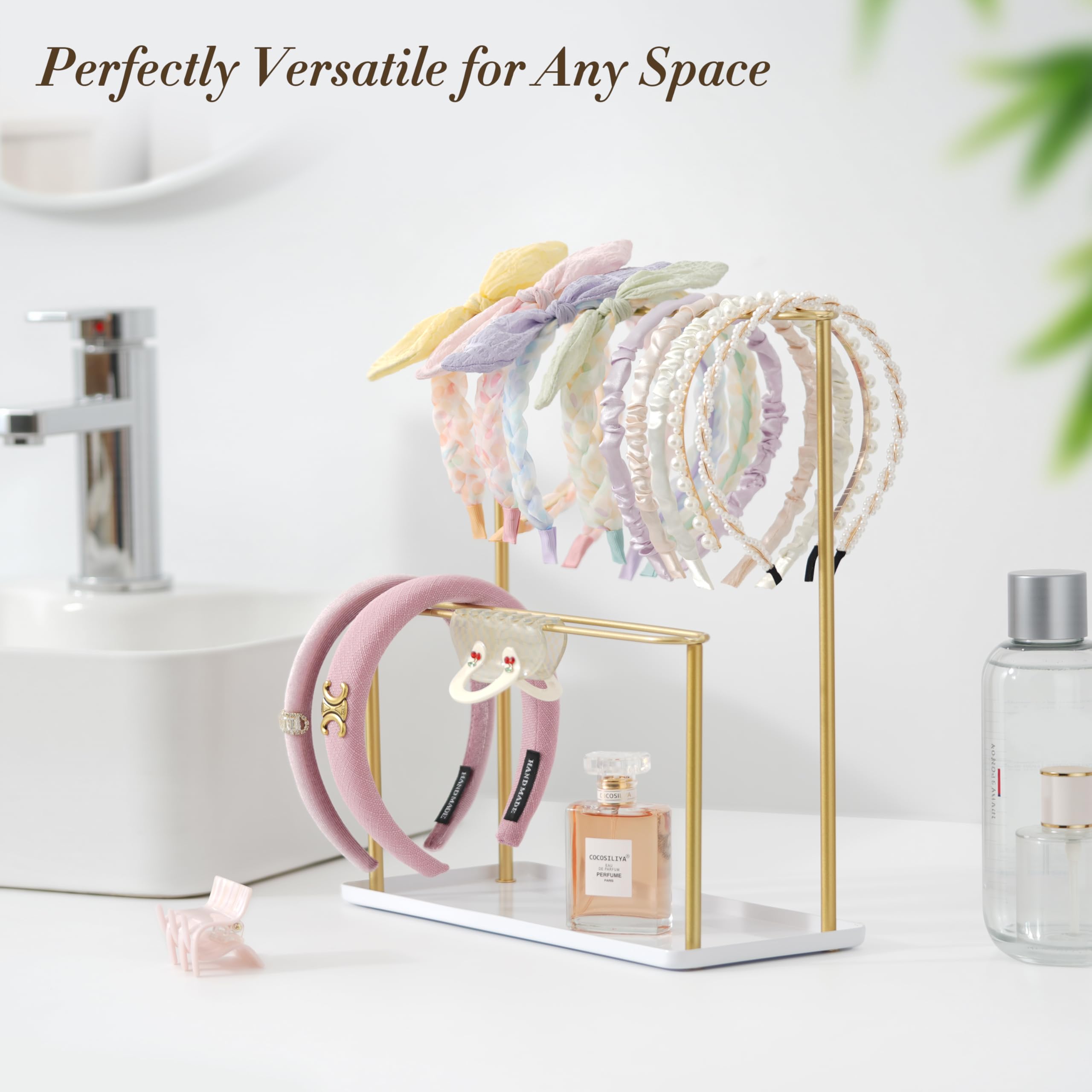 Amazon.com: Josmimic Headband Holder Organizer Metal 2-Tier with