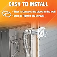 Vista 5 de Funmit Cubierta de ventilación acanalada de 4" para evitar anidación de aves para ventilación exterior de secador con 4 tornillos para fácil