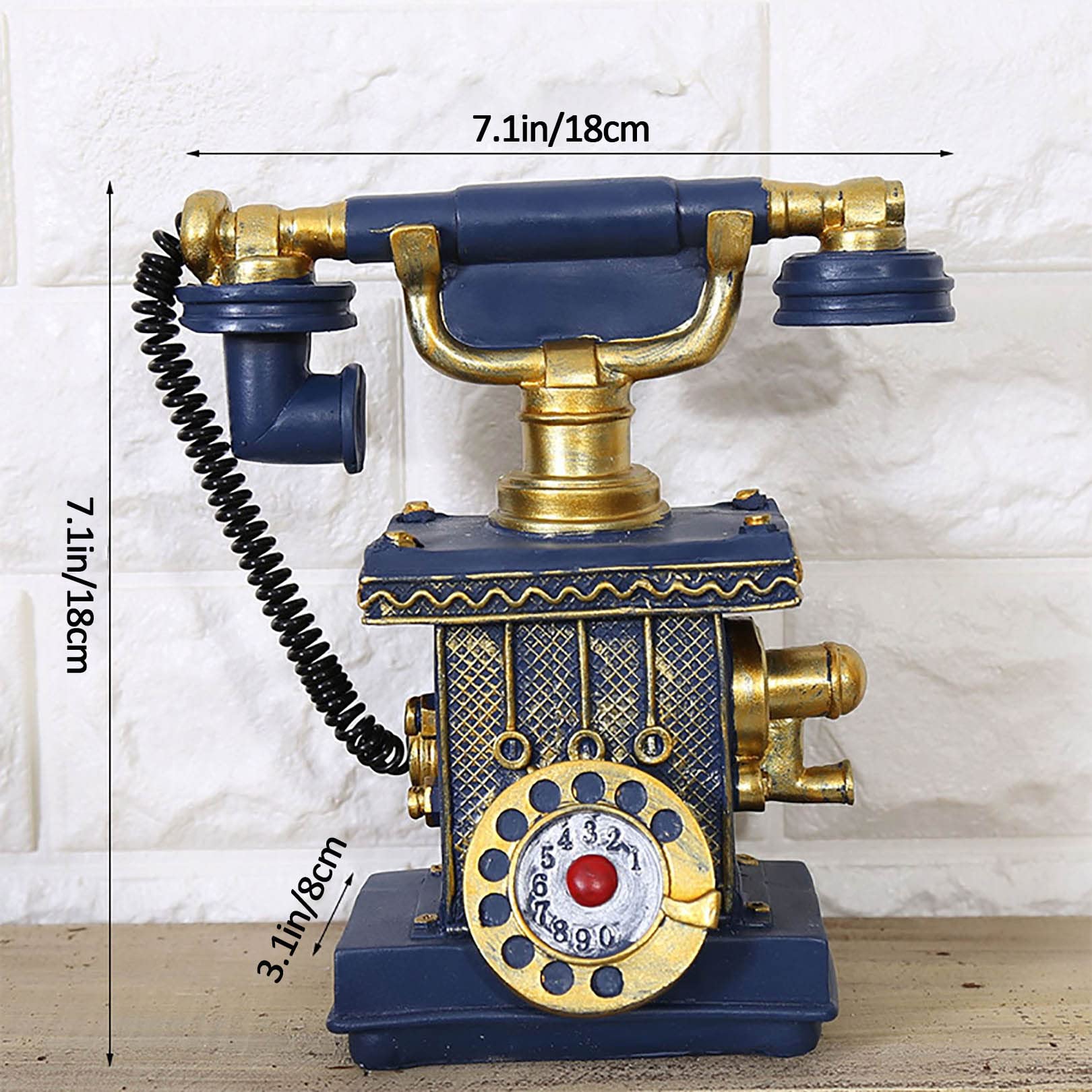 Téléphones Rétro Fixe Vintage Noir Multi Fonction Fer Téléphone À Domicile Téléphone Fixe Rétro pour Amis ou Familles Téléphone Maison