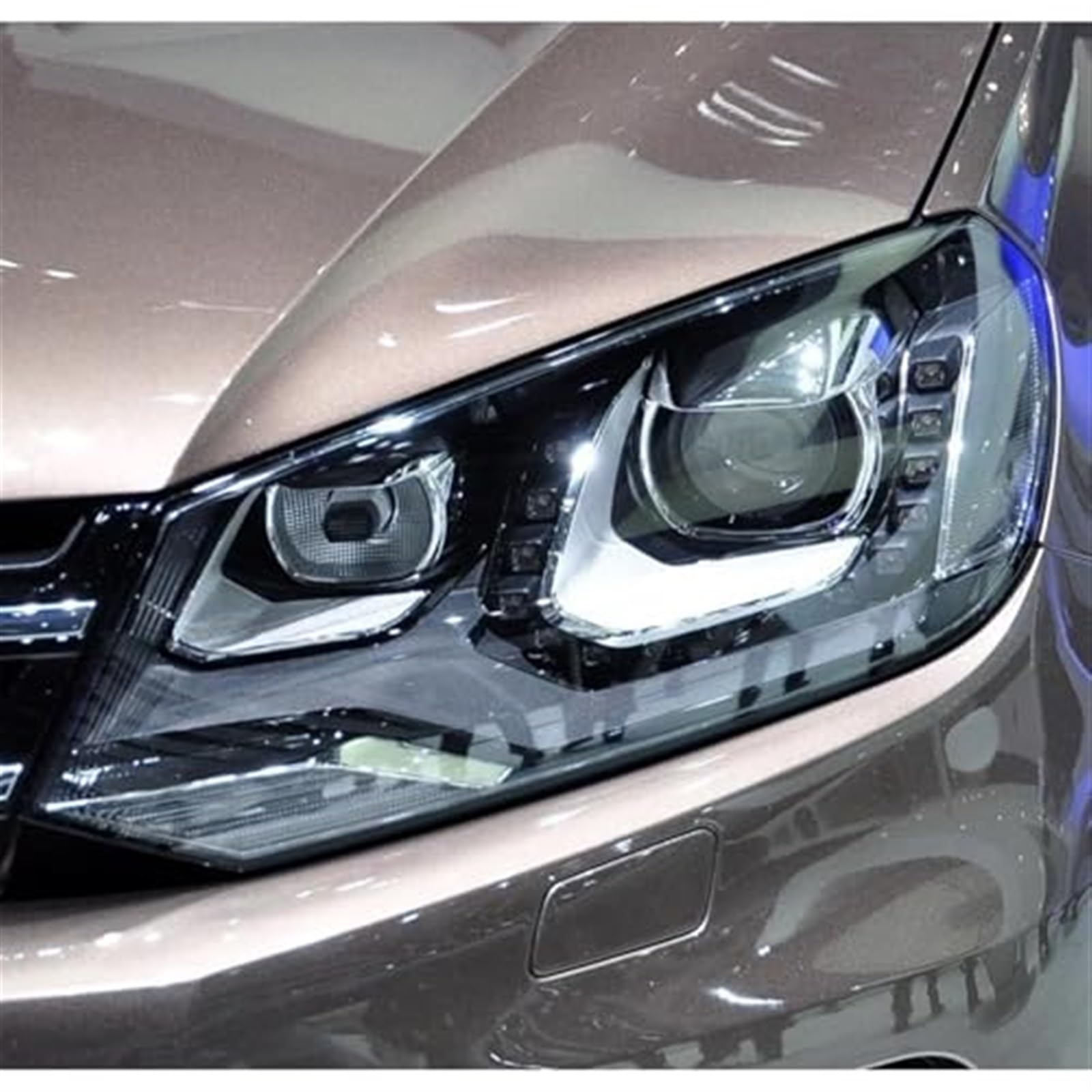 dla Volkswagena, dla Touarega, 2011-2014 Auto Przednia Osłona Reflektora Szkło Przezroczyste Klosz Klosz Lampy Samochodowej Reflektor Światła Osłona soczewki reflektora(BLACK Left)