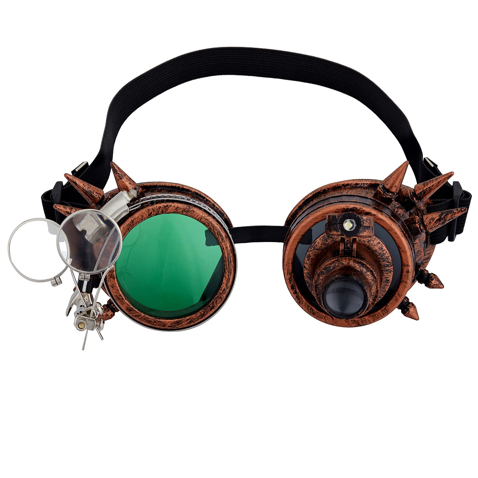 ZAIQUN Steampunk Goggles Rave Glasses Cosplay Goggles Steampunk Victorian Style Goggles Welding Gothic Cosplay Vintage Rustic Goggles, 1#bronze, One Size