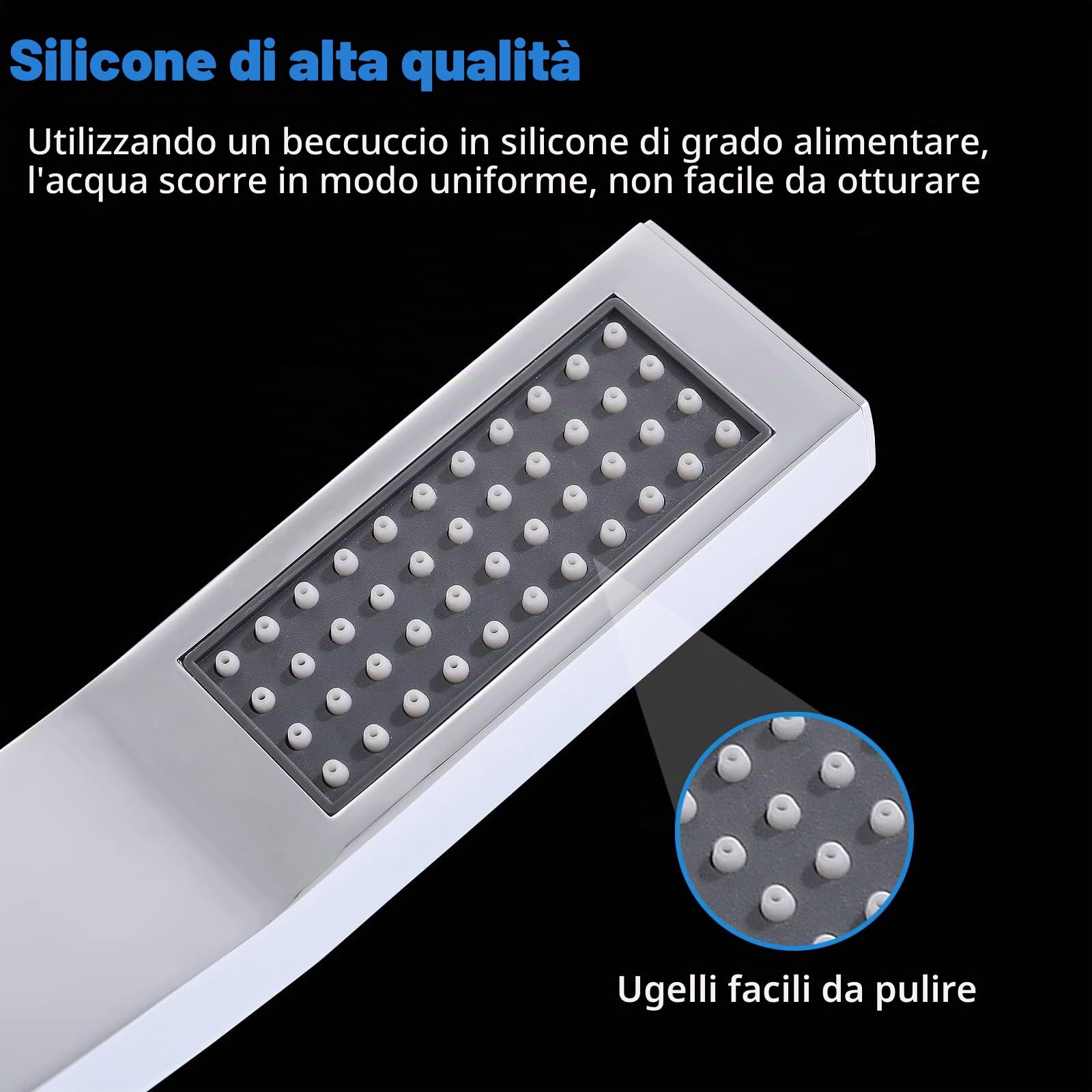 STARBATH Soffione Doccia Alta Pressione Manopola Doccia Risparmio Idrico per Anticalcare Cromata, 100% STARBATH Soffione Doccia Alta Pressione Manopola Doccia Risparmio Idrico per Ottone,1 Getti