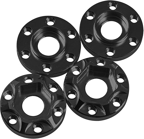 Miniatura 3 de Metal RC 12mm Buje Hexagonal de Rueda Combinador Compatible con Llanta de 1.9/2.2 pulgadas, Axial SCX10 Traxxas TRX4 D90 RC Crawler 1/10 (6mm, Negro)