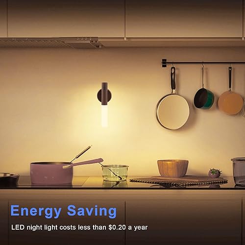 Miniatura 9 de LANDGOO Juego de 2 lámparas LED con sensor de movimiento, lámparas de pared que funcionan con pilas, iluminación recargable para pasillo, escalera,