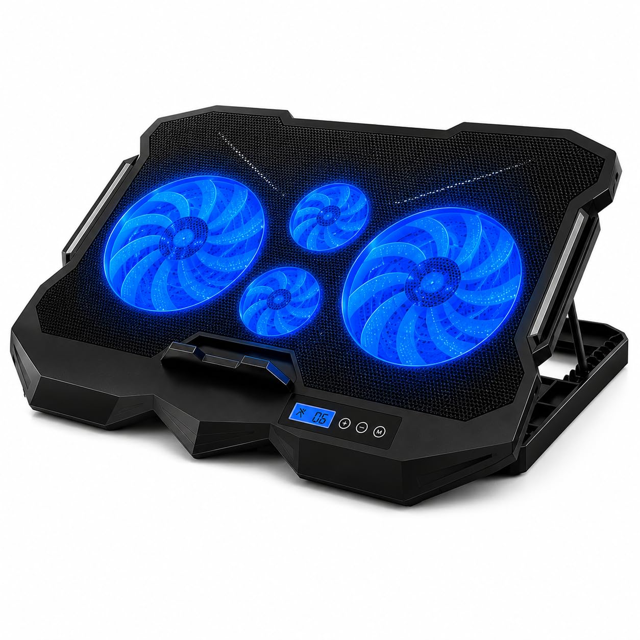 Suporte Para Notebook com 4 Coolers Silencioso Com 5 Níveis de Ajuste Ergonômico, Saída